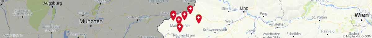 Map view for Pharmacies emergency services nearby Weng im Innkreis (Braunau, Oberösterreich)